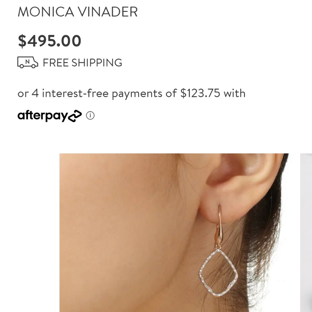 NWT Monica Vinader Riva Kite diamond hoop earrings - Picture 15 of 16